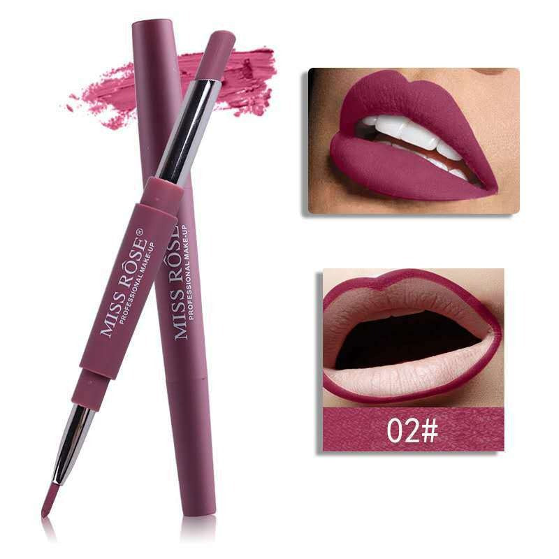 Double-ended Lip Liner and Lipstick | Moisturizing & Hydrating | Long-lasting Nourishment